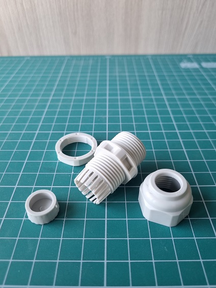 Ввод кабельный PG13 с гайкой с мембраной, диаметр кабеля 7_12mm, GW 750°C, UV-resistant, IP66, серый RAL7035