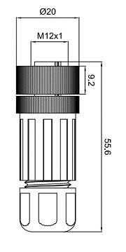 LANBAO QE12-N5F прямой разъем M12 5pin