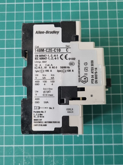 Автомат защиты электродвигателя 6.3-10А 140M-C2E-C10