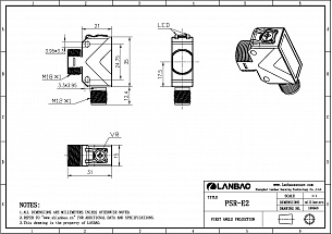 LANBAO PSR-YC10DPBR-E2 оптический датчик гибридный корпус PNP NO/NC Sn=100мм BGS (D-тип) разъем M12
