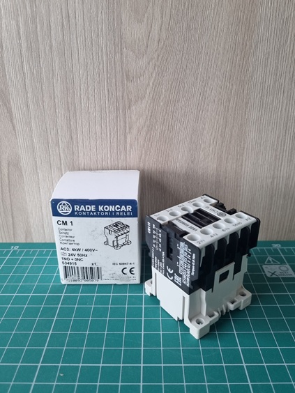 Мини-контактор CM1 10 24V 50Hz, 3P, 9A/(20A по AC-1), 4kW(400VAC), 24VAC, 1NO