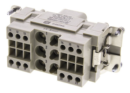 Разъем HAN "мама" Han Com PIN:18(6+12) размер 16В Iном1:40А HARTING Technology Group 09 38 018 2701