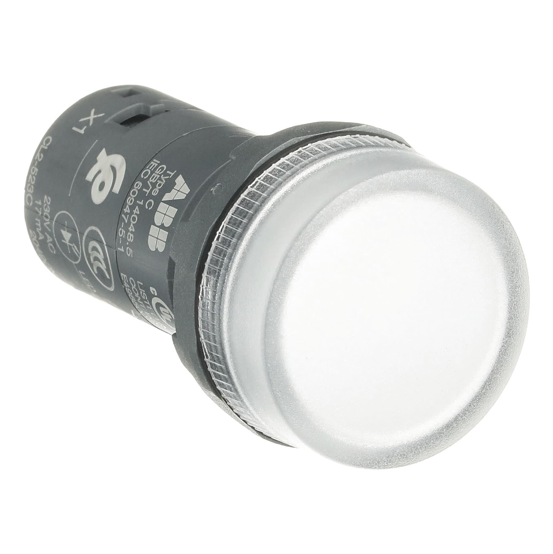 Светосигнальная арматура CL2-523C, белая, 230VAC, IP66, 22mm (1SFA619403R5238)