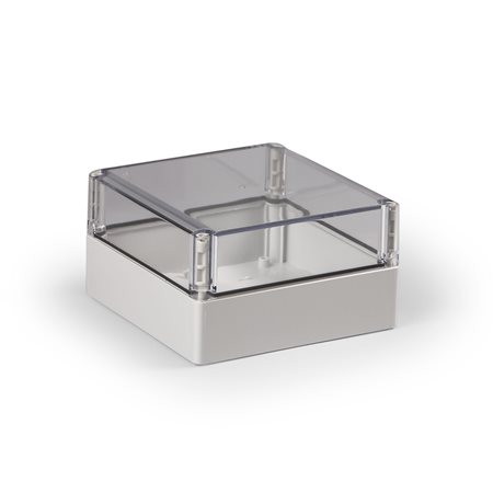 Cubo S 175 x 175 x 100 мм, 50 мм основание, глухая стенка, прозрачная крышка, PC, IP 66/67