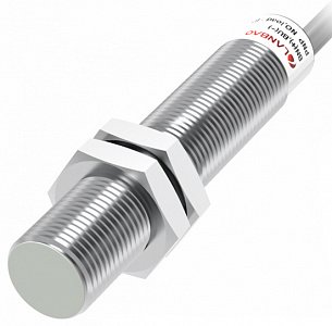 LANBAO LR12XCF06DPOY Индуктивный датчик 6 мм, цилиндрический, заподлицо, 10…30 DC, PNP, NO, никелированная латунь, кабель, IP67