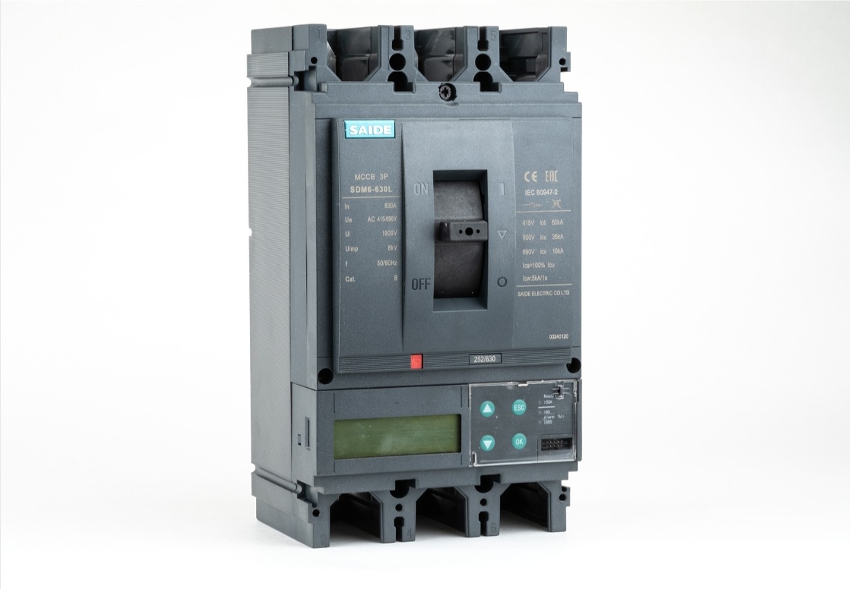 Авт. выключатель SDM6-630L 3P, In=630A, ML5.0A, Ir=0.4_1In, Ii=2_15Ir, Isd=1.5_12Ir, LCD, Icu/Ics=50kA/400V