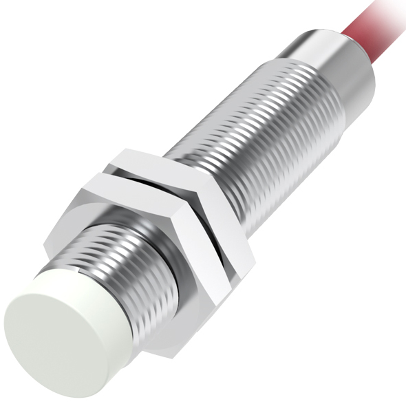 LANBAO LR12XBN04DPCW Индуктивный датчик 4 мм, цилиндрический, незаподлицо, 10…30 DC, PNP, NC, никели