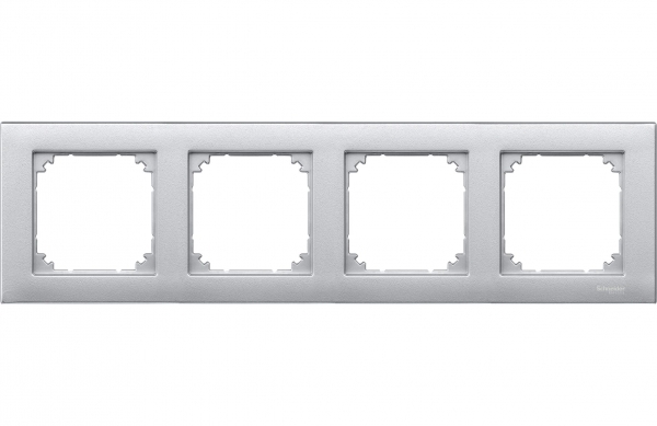 MERTEN M-Plan РАМКА 4 поста, АЛЮМИНИЙ SM