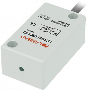 LANBAO LE16SF02DPC Индуктивный датчик 2 мм, прямоугольный, заподлицо, 10…30 DC, PNP, NC, PBT, кабель, IP67