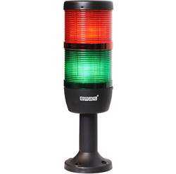 Сигнальная колонна 70 мм, (IP65) красная, зеленая, 24V AC/DC, светодиод LED, пласт. патрубок 110 мм
