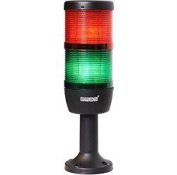 Сигнальная колонна 70 мм, (IP65) красная, зеленая, 24V AC/DC, светодиод LED, пласт. патрубок 110 мм