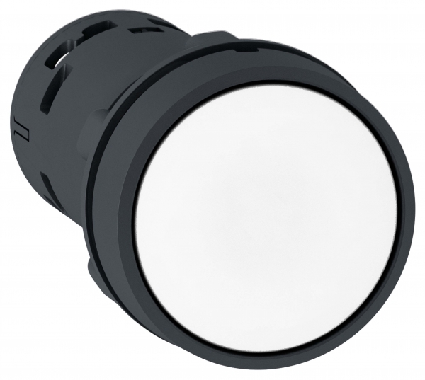 БЕЛАЯ КНОПКА С ПОТАЙ.ТОЛКАТ. 1 НО