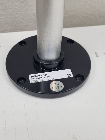 RAVENTEK PVO2-424F-RYGB световая колонна ?64мм с зуммером 4 цвета RYGB прямое основание IP65