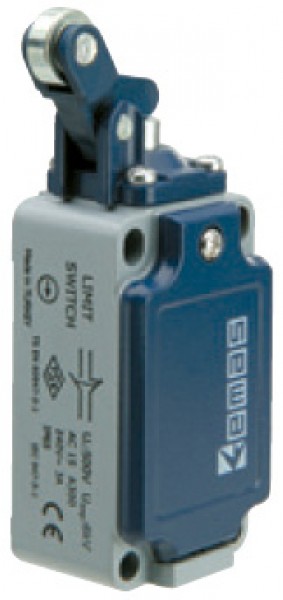 Концевой выключатель, привод однонаправленный металлический ролик 14мм с угловым действием (1НЗ+1НО, мгновенное сраб.), серия L52, металлический корпус (240В AC, 3А), IP65 L52K13MIM411