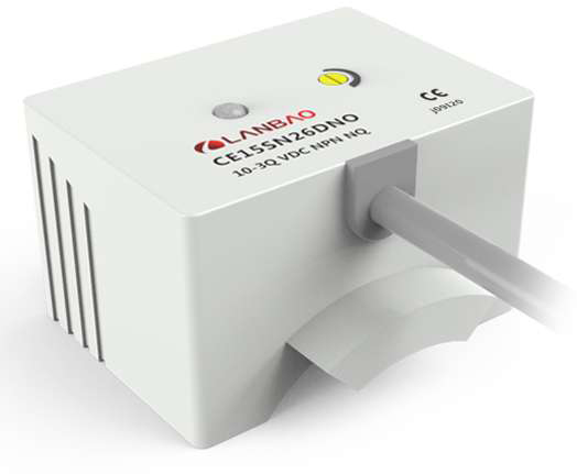 LANBAO CE15SN26DNO Емкостной датчик 26 мм, 10…30 DC, NPN, NO, незаподлицо, PBT, кабель, IP67