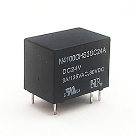 Реле N4100CHS3DC24AC, 1CO, 3A(125VAC/30VDC), 24VDC, Ag, для печатных плат, IP67
