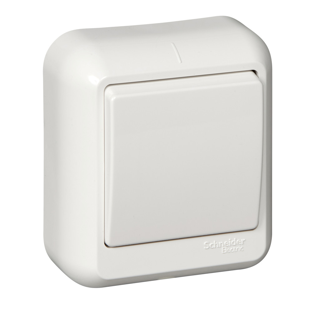 ПРИМА О/У 1-клавишный ВЫКЛЮЧАТЕЛЬ МОНТ.ПЛ.10А 250В,БЕЛЫЙ,опт.уп.Россия