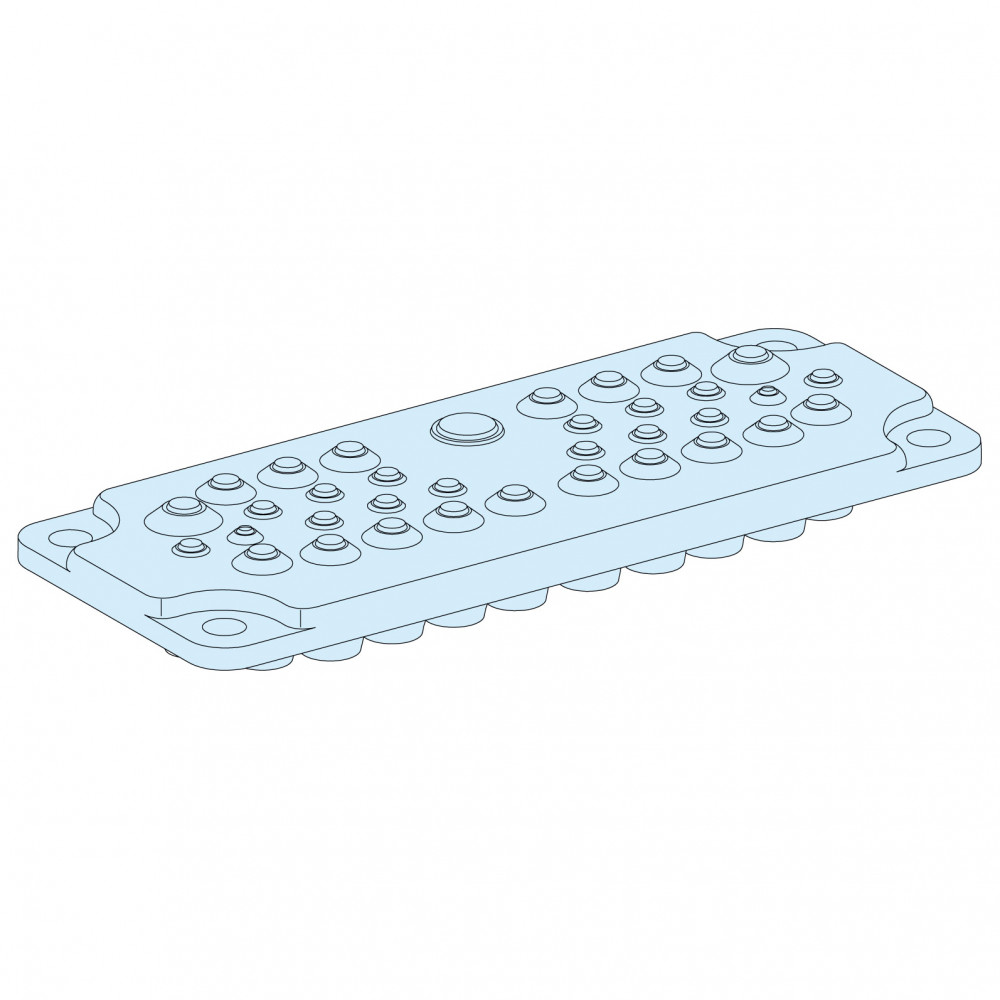 САЛЬНИК. ПАНЕЛЬ ПОД FL21 С ОТВЕРСТИЯМИ ДИАМЕТРОМ 16/30/47 ММ