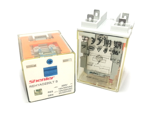 Реле REH1AO220LTSM, 1NO, 16A(400VAC)/ 10A(220VDC), 220VDC(0,65Un) RZA, мех. инд., тест-кнопка, LED, магнит