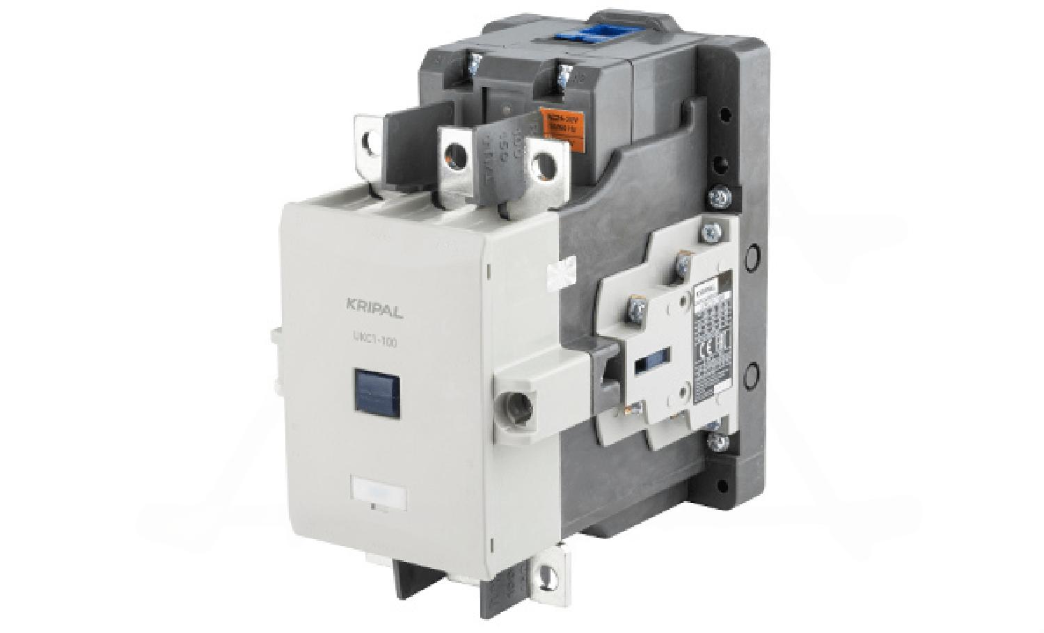 Контактор UKD1-100-22-24DC, 3P, 105A(AC-3), 160A(AC-1), 55kW(400VAC), Uк=24VAC/DC, 2NO+2NC