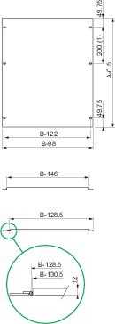 СПЛОШНАЯ НЕПОВОРОТНАЯ ПЕРЕДНЯЯ ПАНЕЛЬ 200x600