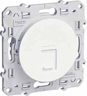 ODACE РОЗЕТКА RJ45 infraplus, неэкранированный кабель, кат. 6е, БЕЛЫЙ