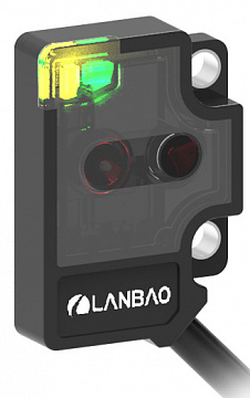 LANBAO PSV-BC10DNOR Оптический датчик 14х4,2х19,6мм NPN NO Sn=100мм (D-тип) кабель 2м