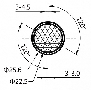 LANBAO STD-06 рефлектор круглый, диаметр 25,6 мм