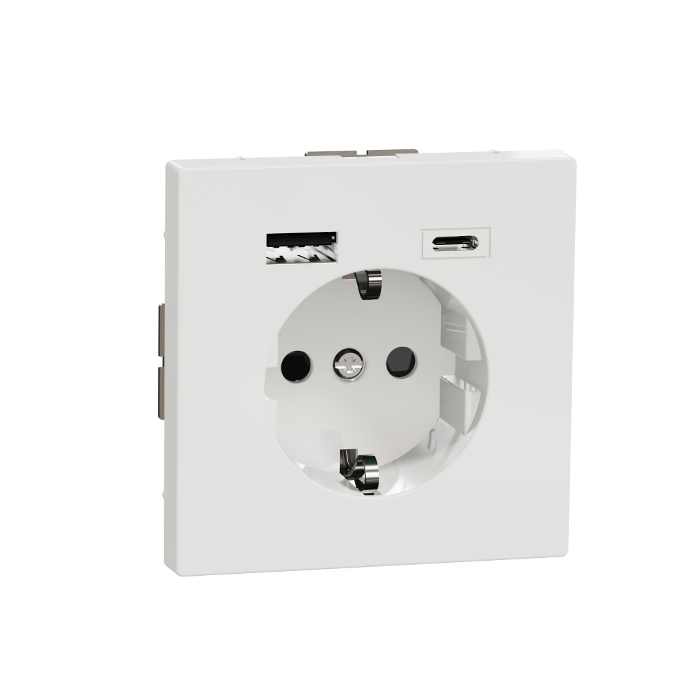 D-Life, РОЗЕТКА с USB A+C, БЕЛ. ЛОТОС