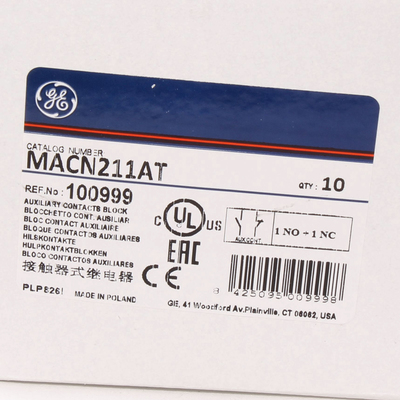 MACN211AT AUX. BLOCK 1NO 1NC