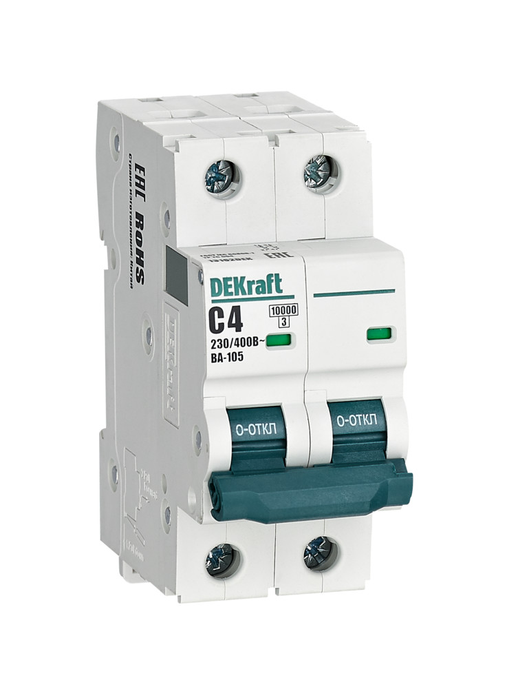 Авт. выкл. 2P 4A х-ка C ВА-105 10кА