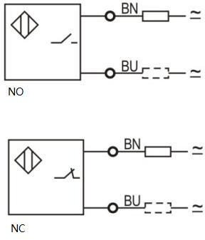 LANBAO LR30XBN22DLOY индуктивный датчик M30x63мм 2х проводной NO 10...30V Sn=22мм кабель 2м