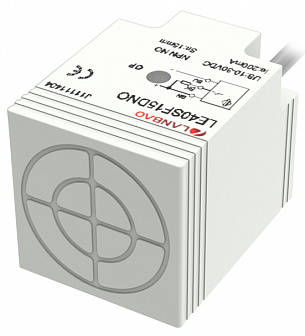 LANBAO LE40SN20DNR индуктивный датчик 40x40x53мм NPN NO+NC 20мм кабель 2м