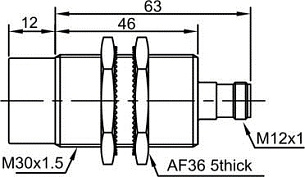 LANBAO LR30XBN15DPOW-E2 индуктивный датчик M30 PNP NO Sn=15мм разъем M12, -20...+120°С