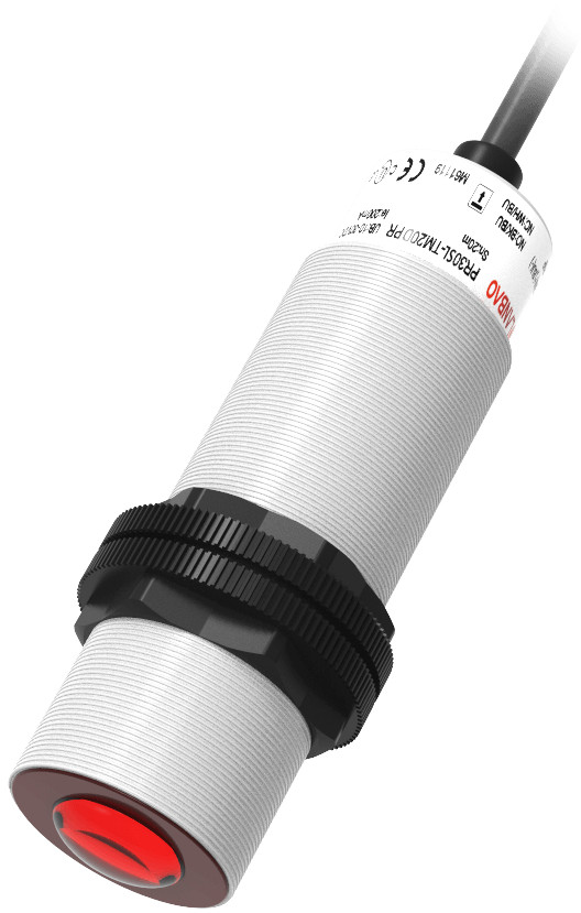 LANBAO PR30SL-TM150DEB  Однолучевой световой барьер, 150 м, инфракрасный светодиод (880нм), NPN+PNP, NO/NC, 10…30 DC, Медно-никелевый сплав, цилиндрический, кабель 2 м, IP67