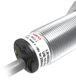 LANBAO LR18XCN08DPCJ индуктивный датчик M18 PNP NC Sn=8мм кабель 2м