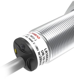 LANBAO LR18XCN08DPCJ индуктивный датчик M18 PNP NC Sn=8мм кабель 2м