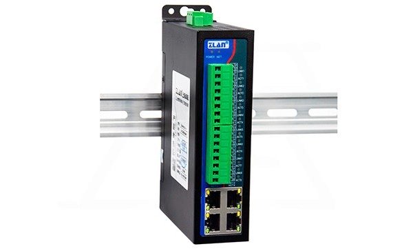 Преобразователь интерфейсов ZLAN5812D-L4, RS-485 в Ethernet, 8xRS-485, 4xEthernet, Modbus Gateway, 24VDC, DIN35