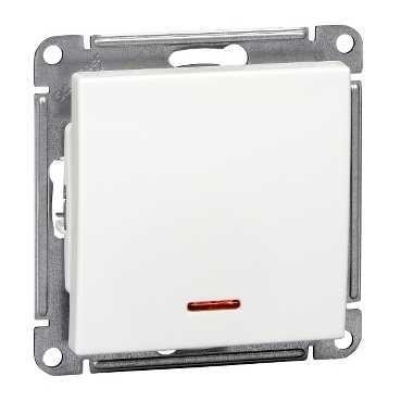 W59 1-клавишный ВЫКЛЮЧАТЕЛЬ с подсветкой, сх.1а, 10АХ, механизм, БЕЛЫЙ
