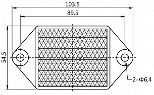 LANBAO TD-01-3 рефлектор 54,5x103,5 мм