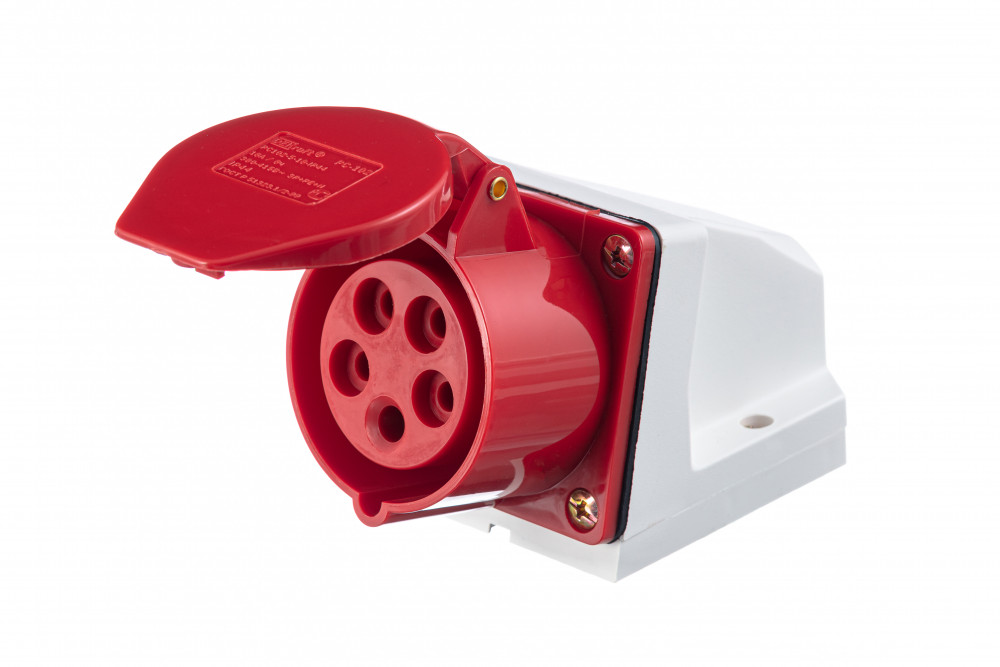 Розетка стационарная 115 3Р+РЕ+N 16А 380В IP44 РС-102