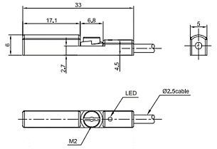 Датчик для цилиндров LANBAO FT051EWNO-030E1