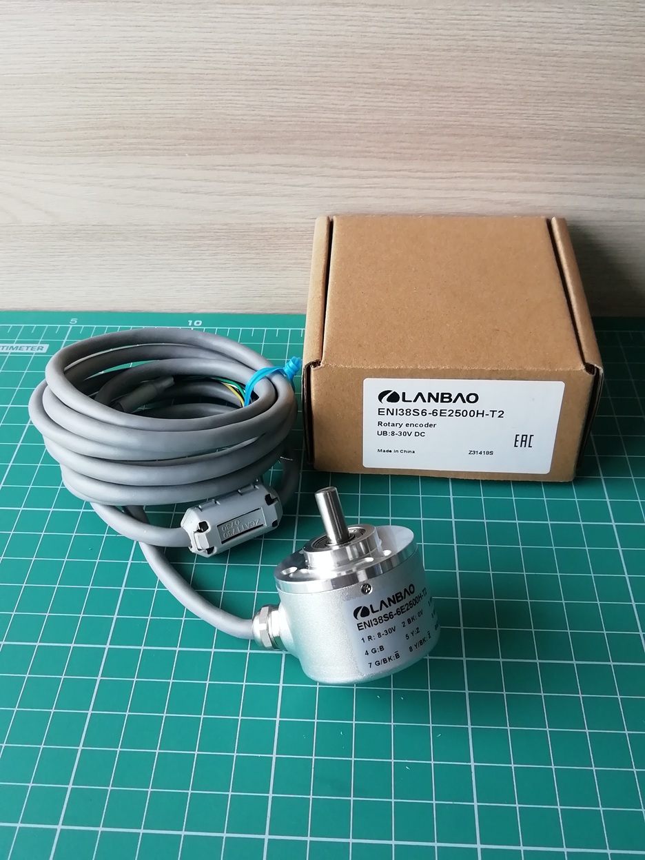 LANBAO ENI38S6-6E2500H-T2 энкодер ?38 сплошной вал 6мм 2500имп/об HTL/PUSH PULL 8-30DC кабель 2м