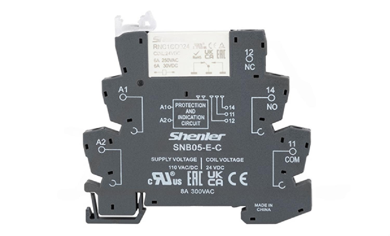 Реле интерфейсное RNC1CO024 с колодкой SNB05-E-C, винтовой зажим, 1CO, 6A(250VAC), 110VAC/DC, LED, W=6.2mm