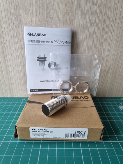 LANBAO PSM-BC40DPB-E2 оптический датчик M18 PNP NO/NC Sn=400мм (D-тип) разъем M12