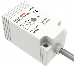 LANBAO LE30SN15DPO Датчик индуктивный 30x30x53 мм, монтаж незаподлицо, PNP, NO, с кабелем 2 м