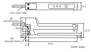 LANBAO LAP-TR03TNB-F3 оптический датчик этикетки NPN с разъемом M8 4pin