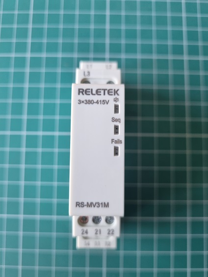 Реле контроля фаз RS-MV31M, 3P, 2CO, 266_540VAC(L-L), 2s, обрыв, чередование, 1M