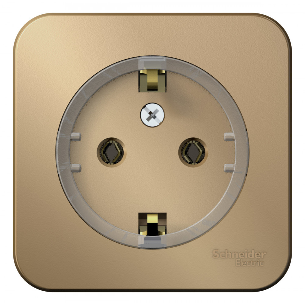 BLANCA О/У РОЗЕТКА с заземлением без шторок, (КОМПАКТ) ИЗОЛ.ПЛ., 16А, 250В, ТИТАН