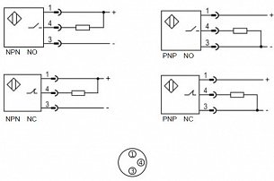 LANBAO LR04QAF08DPO-E1 индуктивный датчик ?4 PNP NO 0,8мм разъем M8 3pin